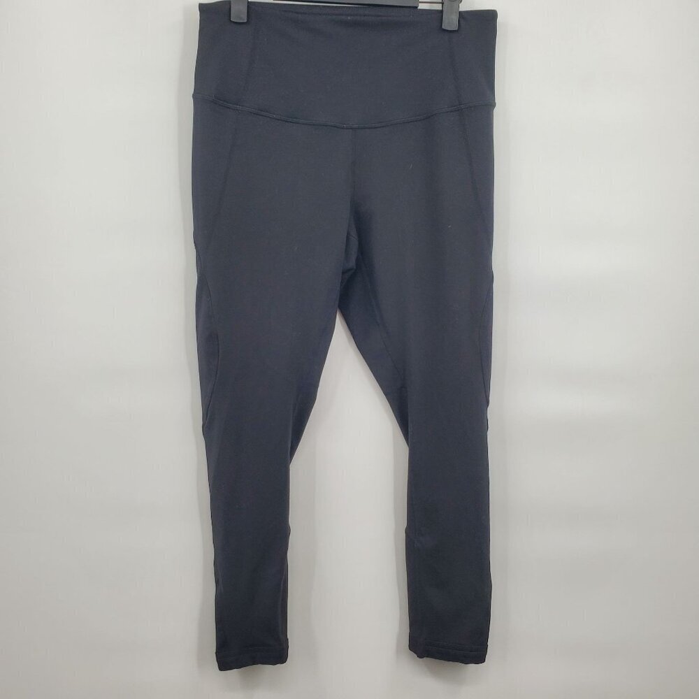 Zella Full Length High Waisted Leggings Pants Women Size Large Strappy Hem